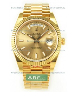 Rolex Day Date Presidential 18K Yellow Gold Watch 40MM - Gold Stick Dial 1:1 Mirror Quality