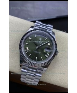 Rolex Day Date Presidential Stainless Steel Green Dial Watch 40MM - 1:1 Mirror Quality