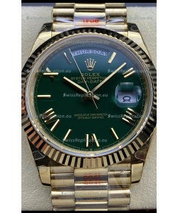 Rolex Day Date Presidential 18K Rose Gold Watch 40MM - Olive Green Dial 1:1 Mirror Quality