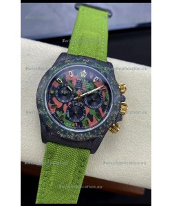 Rolex Daytona DiW Military Green Edition Watch - Forged Cabon Casing 1:1 Mirror Replica