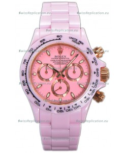 Rolex Daytona Pink Ceramic Strap Watch in Cal.4130 Movement Mirror Replica