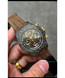 Rolex Cosmograph Daytona "La Montoya" Skeleton Edition Carbon Fiber Watch - Cal.4130 Movement 