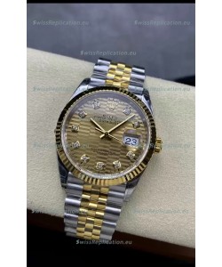 Rolex Datejust Cal.3235 Movement 1:1 Mirror Replica 904L Steel 36MM - Gold Fluted Motif Dial