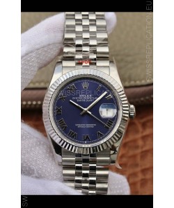 Rolex Datejust 31MM ETA-2671 Movement Swiss Replica in 904L Steel in Blue Roman Dial