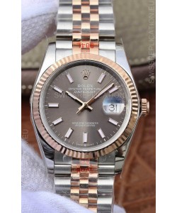 Rolex Datejust 36MM ETA-3135 Movement Swiss Replica in 904L Two Tone Grey Dial