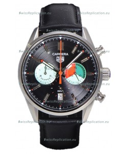 Tag Heuer Carrera Carrera Skipper 39 Chronograph Swiss Quartz Replica Watch Black Dial 