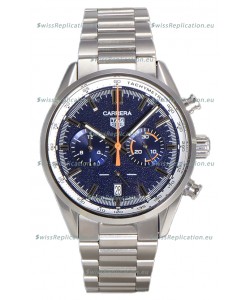 Tag Heuer Carrera Chronograph 43 Swiss Quartz Replica Watch Blue Dial Steel Strap 