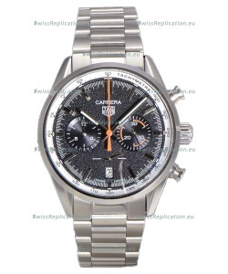 Tag Heuer Carrera Chronograph 43 Swiss Quartz Replica Watch Grey Dial Steel Strap 
