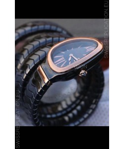 Bvlgari Serpenti Edition Black Ceramic Replica Watch in 1:1 Mirror Quality 