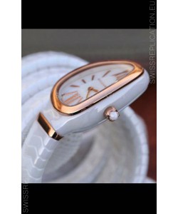 Bvlgari Serpenti Edition White Ceramic Replica Watch in 1:1 Mirror Quality 
