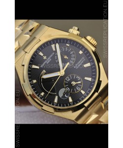 Vacheron Constantin Overseas Power Reserve Swiss Replica Watch in Yellow Gold Casing