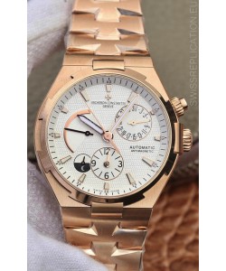 Vacheron Constantin Overseas Power Reserve Swiss Replica Watch in Rose Gold Casing
