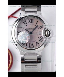 Ballon De Cartier Swiss Quartz 1:1 Mirror Quality 28MM in Steel Casing White Pearl Dial 