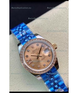 Rolex Datejust Ladies 28MM Cal.3135 Movement Swiss Replica in 904L Steel Brown Dial 