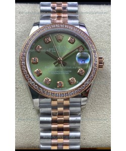 Rolex Datejust 278383 31MM Swiss Replica in 904L Steel in Green Dial - 1:1 Mirror Replica