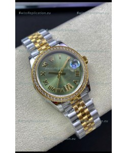 Rolex Datejust M278383RBR 31MM Swiss Replica in 904L Steel 2 Tone Yellow Gold Green Dial 1:1 Quality