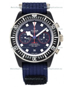 Tudor Pelagos FXD Chronograph Titanium Casing 1:1 Mirror Replica Blue Dial in Nato Strap