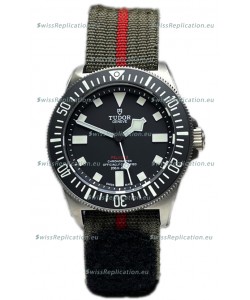 Tudor Pelagos FXD Titanium Casing 1:1 Mirror Replica Black Dial in Green Nato Strap