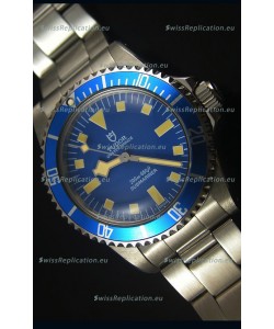 Tudor Oyster Prince Vintage 200M Blue Dial Squre Markers Swiss 1:1 Mirror Replica Watch 