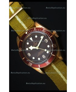 Tudor Heritage Bay Bronze Swiss Replica Watch with NATO Strap 