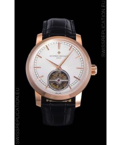 Vacheron Constantin Minute Repeater Tourbillon Swiss Replica Watch in Steel Casing 44MM Rose Gold Casing
