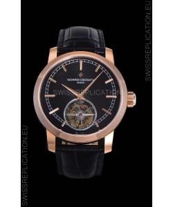 Vacheron Constantin Minute Repeater Tourbillon Swiss Replica Watch in Steel Casing 44MM Rose Gold Casing