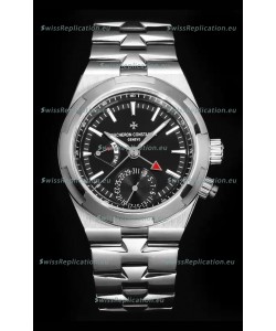 Vacheron Constantin Overseas Dual Time 1:1 Mirror Swiss Replica Watch in Black Dial 