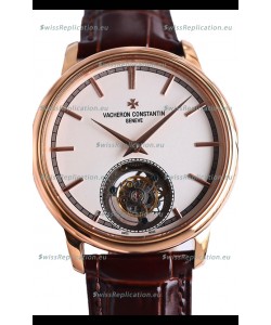 Vacheron Constantin Traditionelle Swiss Tourbillon Rose Gold 1:1 Mirror Replica Watch 