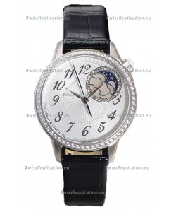 Vacheron Constantin Egerie Muse Moonphase 904L Steel Casing in White Dial Swiss Replica Watch 