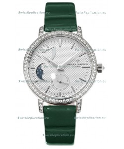 Vacheron Constantin Traditionelle Moon Phase White Dial in Steel Case Swiss Replica