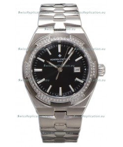 Vacheron Constantin Overseas Steel Casing Black Dial 35MM Swiss Replica Watch 