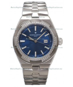 Vacheron Constantin Overseas Steel Casing Blue Dial 35MM Swiss Replica Watch 