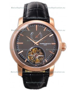 Vacheron Constantin Traditionelle 14-Day Tourbillon Grey Dial Rose Gold 1:1 Mirror Replica Watch 
