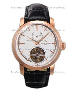 Vacheron Constantin Traditionelle 14-Day Tourbillon White Dial Rose Gold 1:1 Mirror Replica Watch 