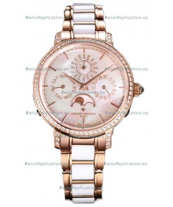 Vacheron Constantin Traditionelle Perpetual Calendar Ultra-Thin Rose Gold Swiss Replica 