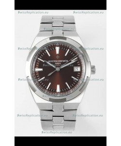 Vacheron Constantin Overseas 1:1 Mirror Swiss Replica Watch in Brown Dial - Steel Strap