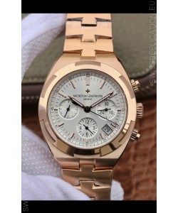 Vacheron Constantin Overseas Chronograph Swiss Replica Watch in Steel Casing Blue Dial
