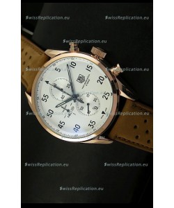 Tag Heuer Carrera 1887 SpaceEX Edition Japanese Quartz Watch in Pink Gold