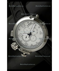 U-Boat Flightdeck Rattrapante Japanese Automatic Watch in Steel Casing