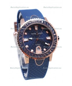 Ulysse Nardin Lady Diver Replica Watch in Gold Casing