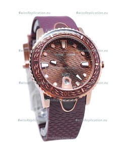 Ulysse Nardin Lady Diver Replica Watch in Gold Casing