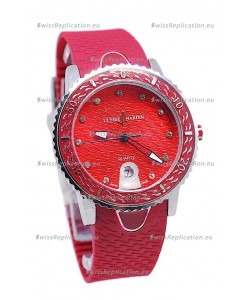 Ulysse Nardin Lady Diver Starry Night Replica Watch in Red Dial